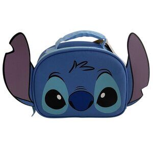 Disney Stitch Blue Insulated Lunch Bag With 3D Ears For Kids